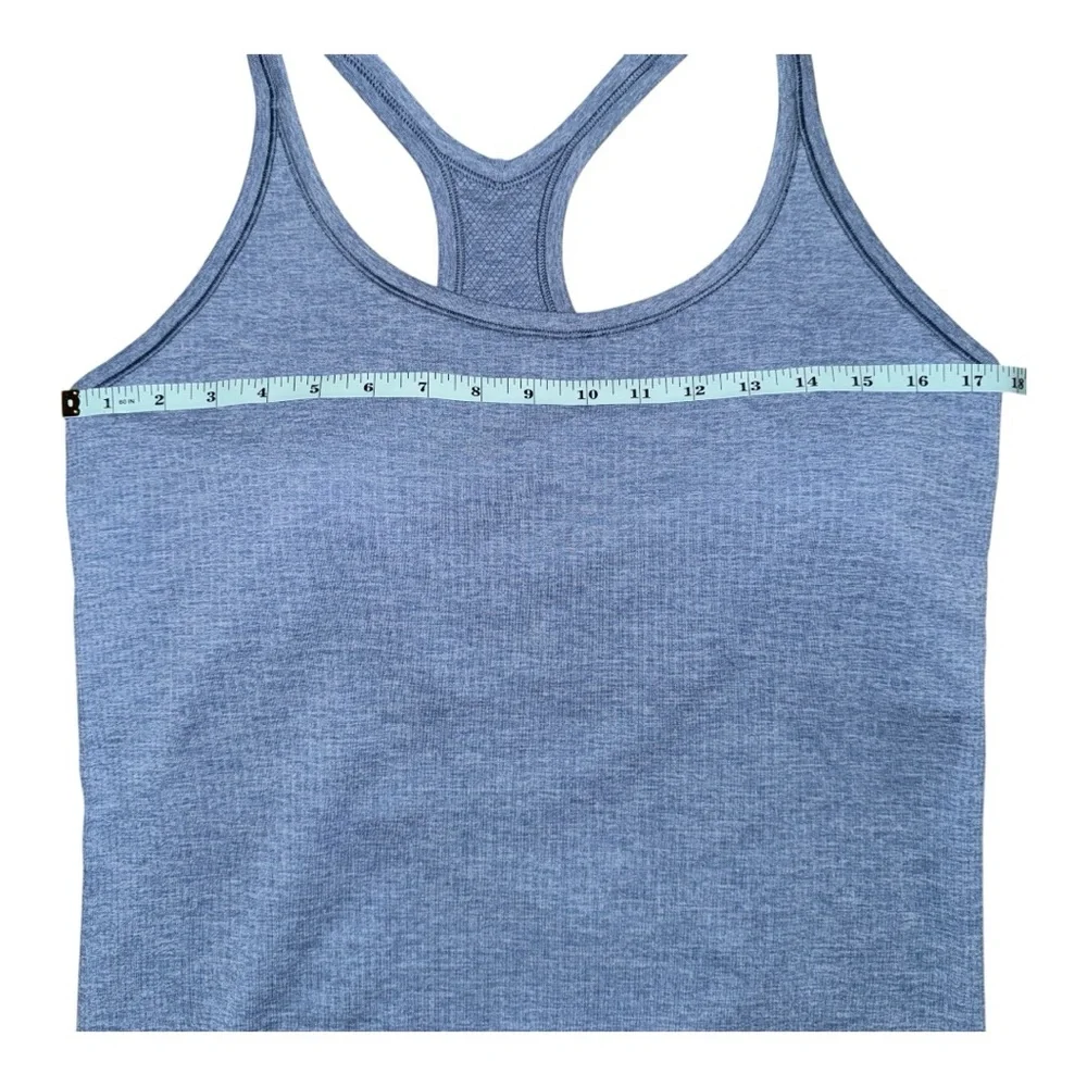 Lululemon Ebb to Street Tank Top B/C Cup Yoga Seamless Washed Denim Size 12 NWT - Picture 5 of 8